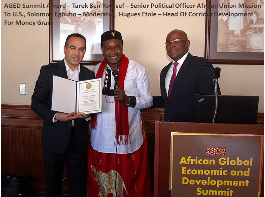 AGED Suumit Award - H. Efole of Money Gram & T.B. Youssef of African Union (2)
