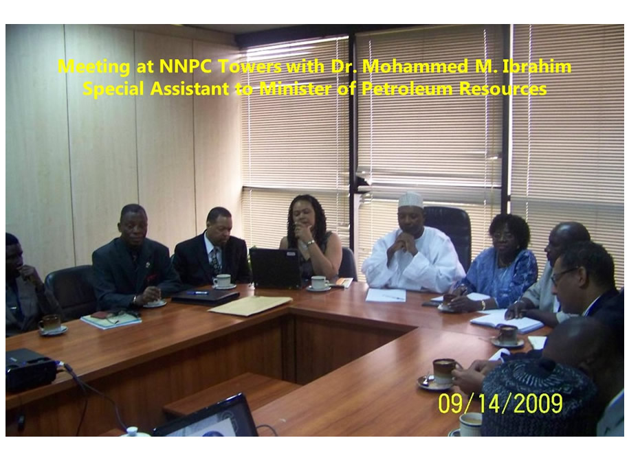 Meeting at NNPC Towers with Dr. Mohammed M. Ibrahim SA to Minister of Petroleum Resources